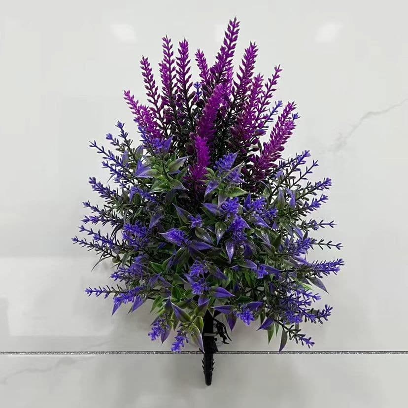Artificial Plant Spike Leaf Lavender Ground Insert Version Home Courtyard Decoration Artificial Fake Flower Amazon Temu Labeling