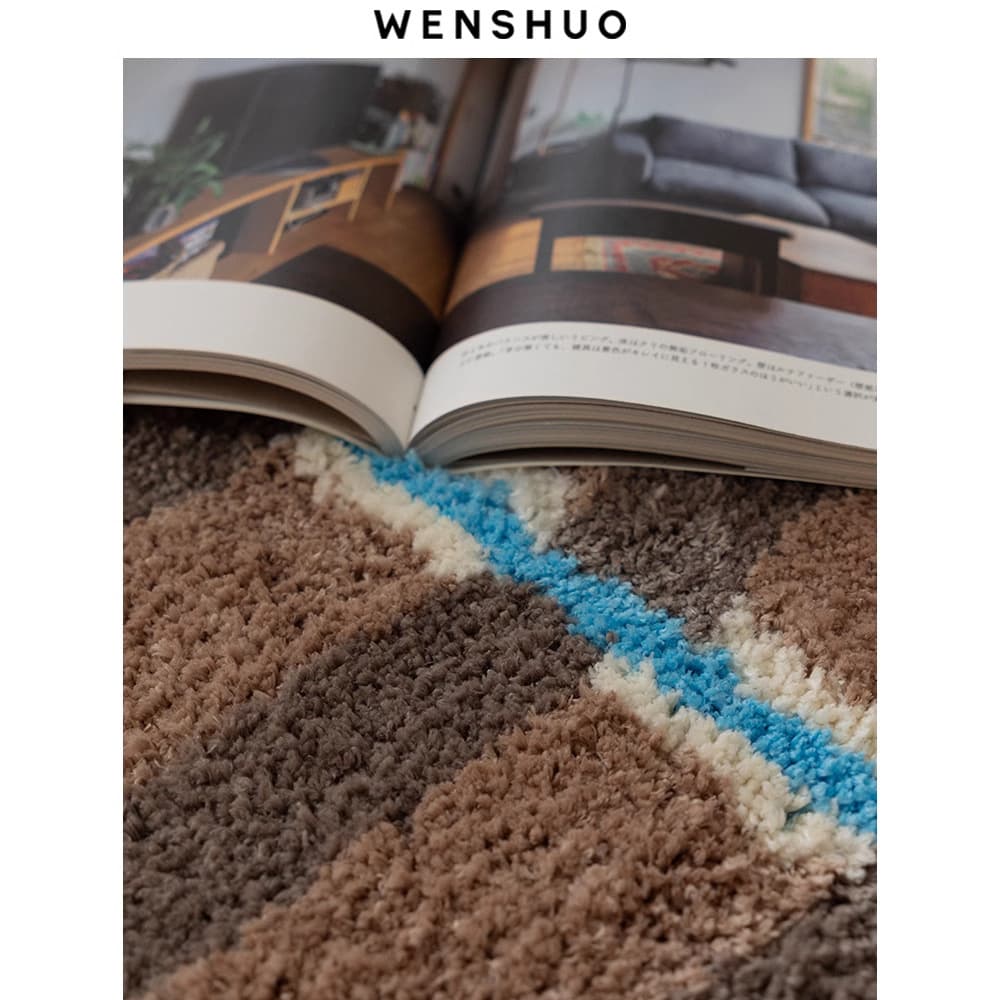 Vintage Luxury Faux Cashmere Soft Bathroom Mat, Non-Slip Easy Care Carpet for Home