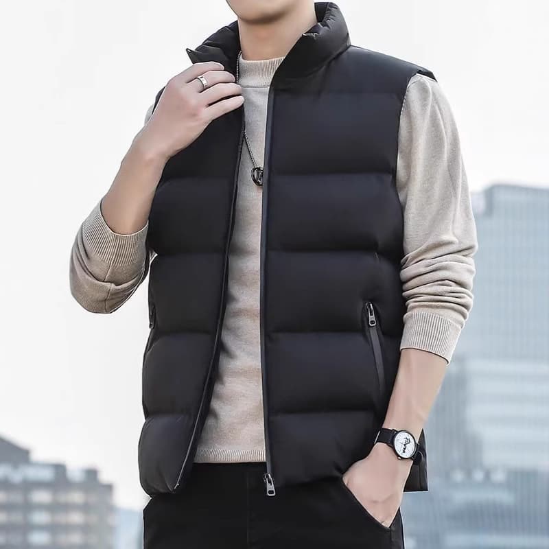 New autumn/winter down vest, outerwear, jacket, men's plus size warm sleeveless vest coat