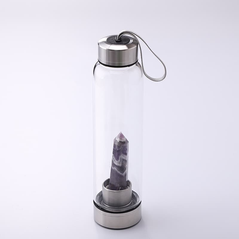 Natural Hexagonal Crystal Column Energy Glass Cup Spa Cup Crystal Energy Cup Customizable Logo Stock Wholesale