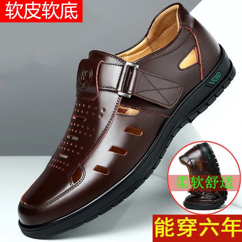 Manufacturer Southeast Asian casual shoes, Temu breathable versatile men's soft sole comfortable low-top foreign trade sandals hole leather shoes