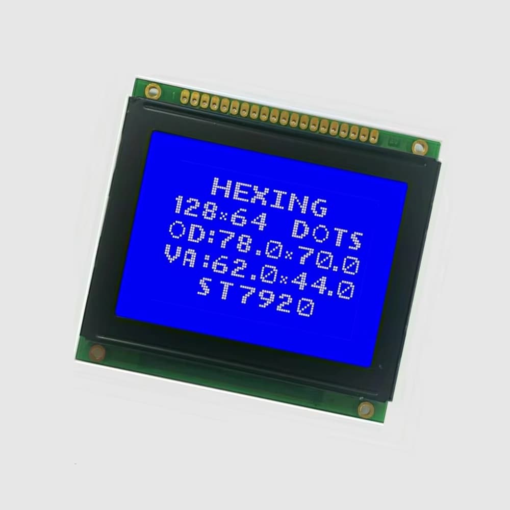 20-Pin Negative Single 128x64 STN Matrix Blue Screen Dot Graphic Display 12864 COB LCD
