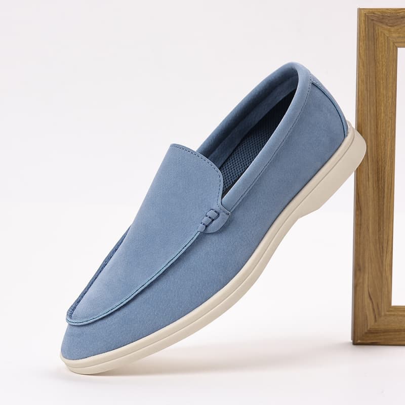 Summer Fashion Blue Loafers Breathable Casual Shoes Men's Export Large Size Driving Shoes Lightweight Slip-On Shoes 48