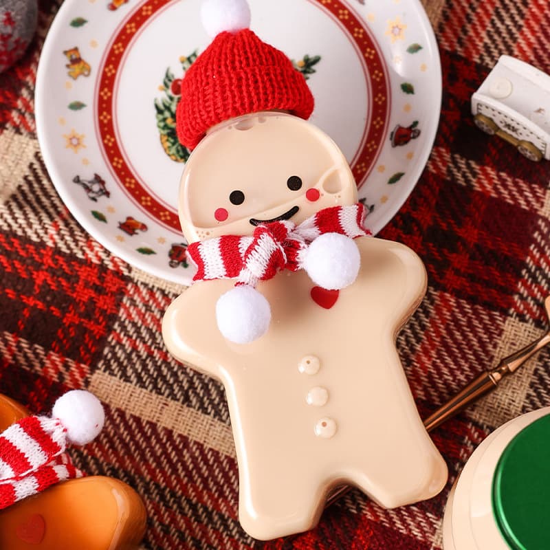 Christmas decoration gingerbread man milk tea drink cup plastic bottle PET food grade homemade beverage creative cold drink cup