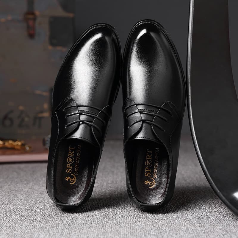 Men's leather shoes wholesale summer men's Korean casual shoes British business formal office black leather shoes versatile men's shoes