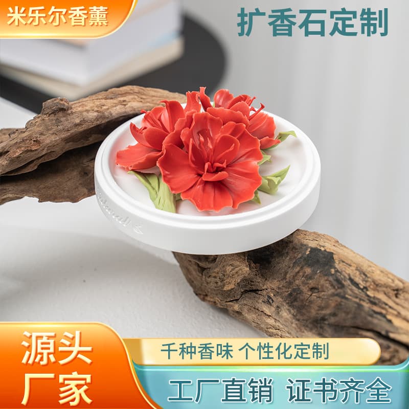 Handmade Phoenix Flower Ceramic Flameless Diffuser Stone - Quality Scented Diffuser Ornament Custom Souvenir