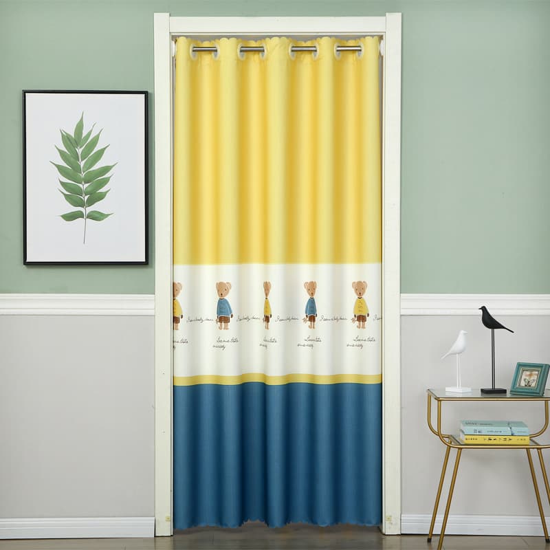 Nordic No-Drill Thickened Bedroom Door Curtain Bathroom Kitchen Hanging Curtain Fitting Room Privacy Screen Partition Curtain