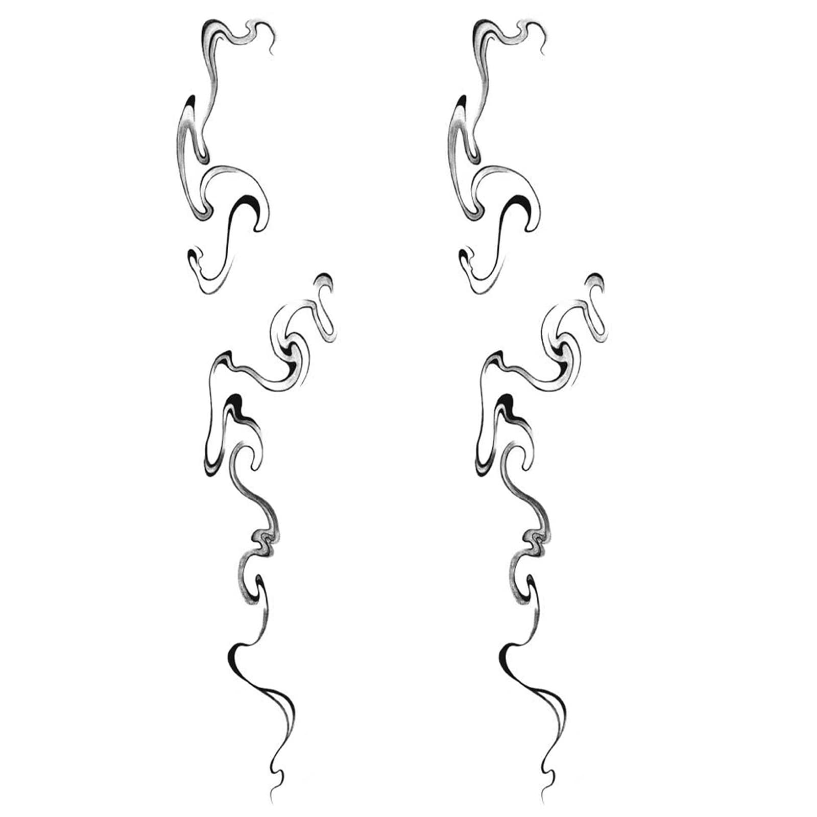 Cross-border source simple tattoo sticker long strip sexy back spine English letter tattoo sticker in stock