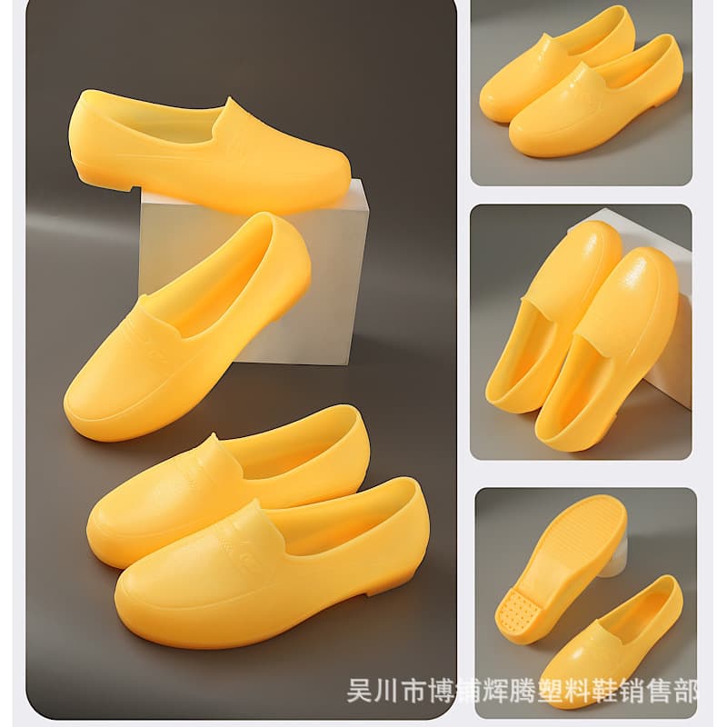 2026 Factory Direct Supply Men's Autumn Shoes Construction Yellow Rubber Shoes Guangxi Hot Selling Wear-resistant Men's Sandals Wholesale