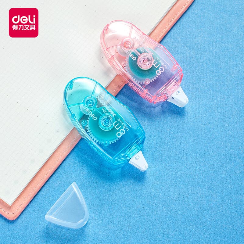 Deli Dot Adhesive Double-Sided Tape, Extra Large Capacity, High-Viscosity Correction Tape for Journals and Circulation