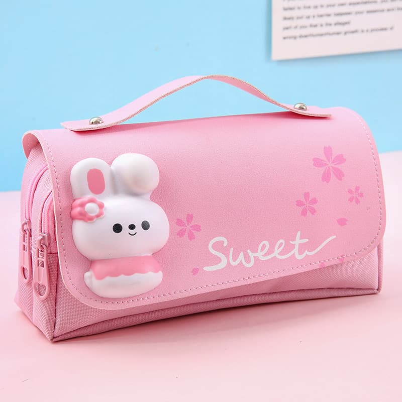 Cross-border Wholesale Cartoon Stress-Relief Pencil Case, Japanese Style, High-Aesthetic Cute Girl Multifunctional Large-Capacity Stationery Box