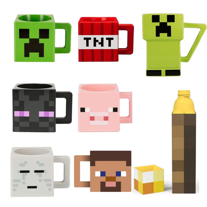 Minecraft Mug Enderman Creeper Cup Game Merchandise Kids Water Cup