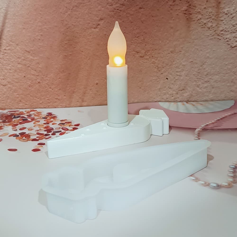 S1744 Back-to-School Gift Candle Holder Desktop Decor Cement Plaster Mold DIY Silicone Mold