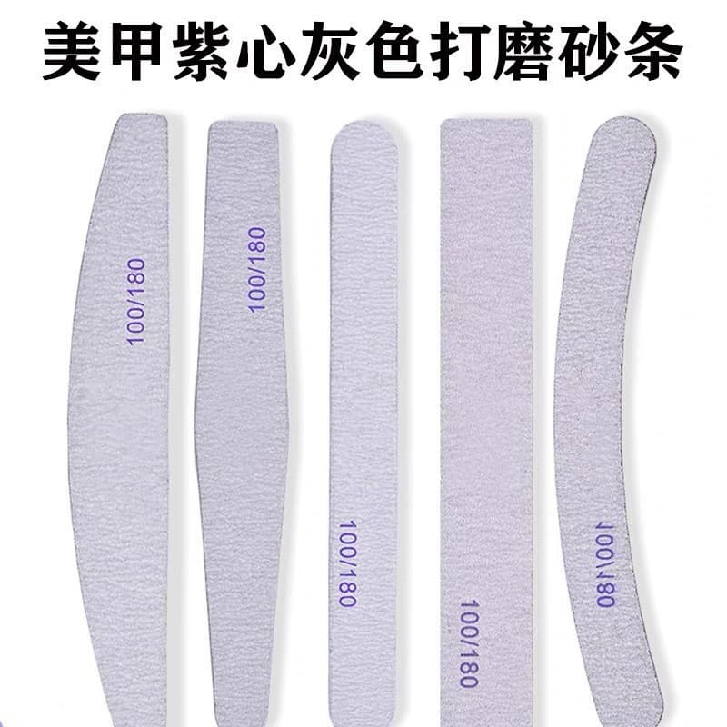 Manufacturer Nail File Half-Moon Shape Grinding Nail Tool Gray Sand File for Nail Polishing Nail File Strip
