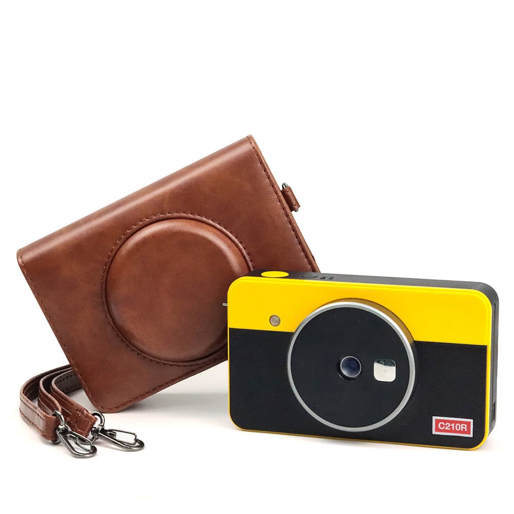 Compatible with Kodak C210R Leather Vintage Camera Case, Mini Shot 2 Retro Digital Camera Fitted Case