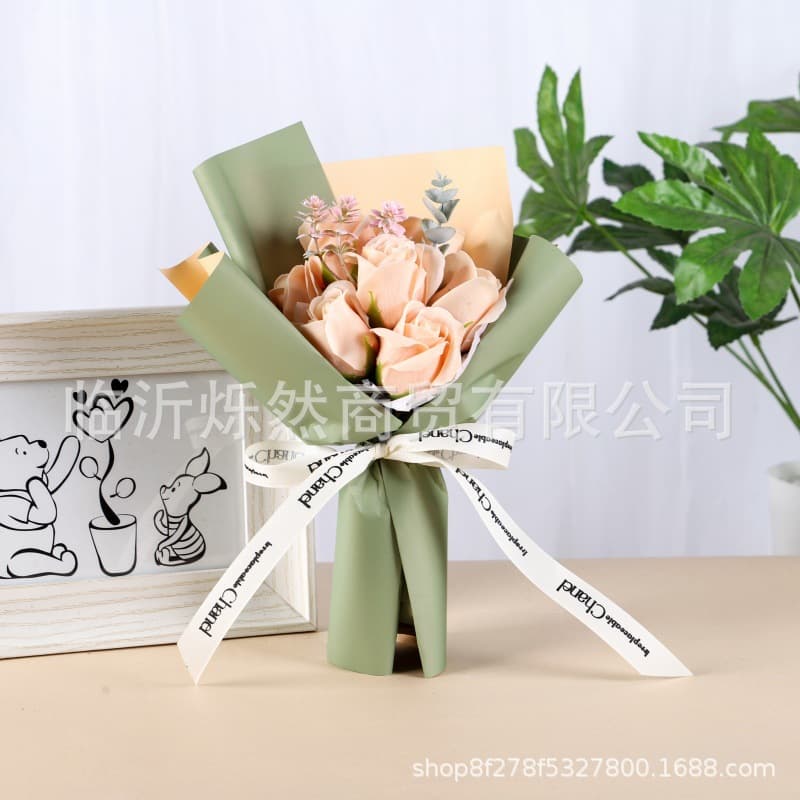 Qixi Valentine's Day Small Bouquet Rose Soap Flower Wedding Guest Gift Wholesale Gift Simulation Flower Wedding Essential