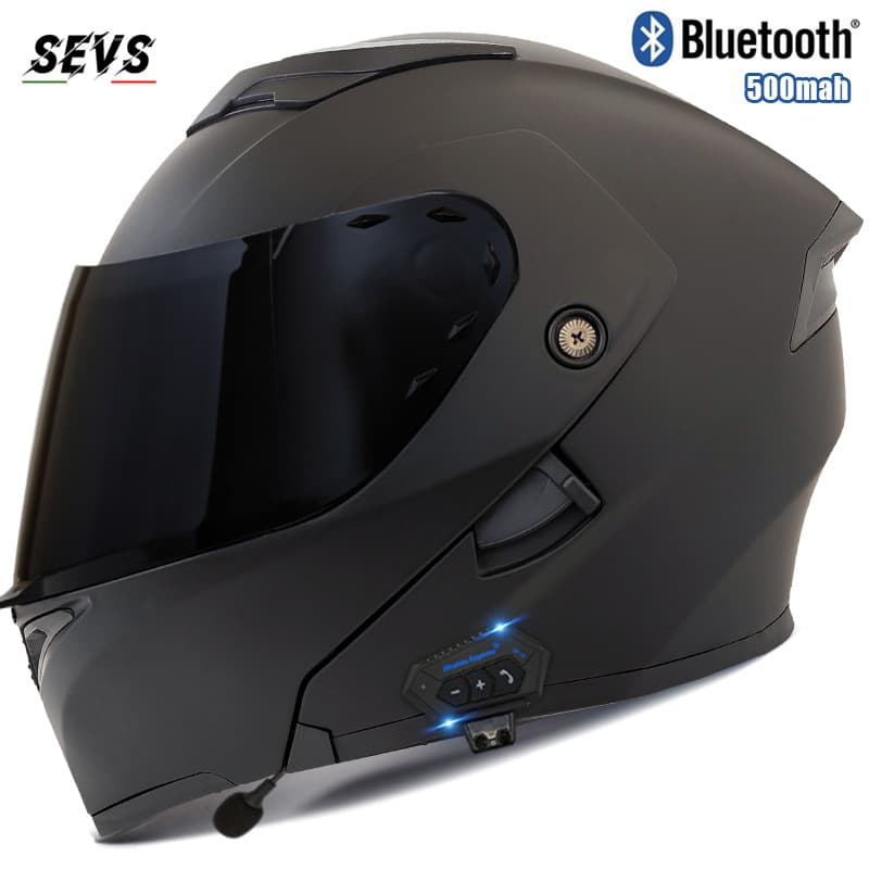 3C/Dot Cross-border Motorcycle Helmet, Men's and Women's, All Seasons, Plus Size, Full Coverage, Dual Lens, Bluetooth Flip-up Helmet, Running Helmet