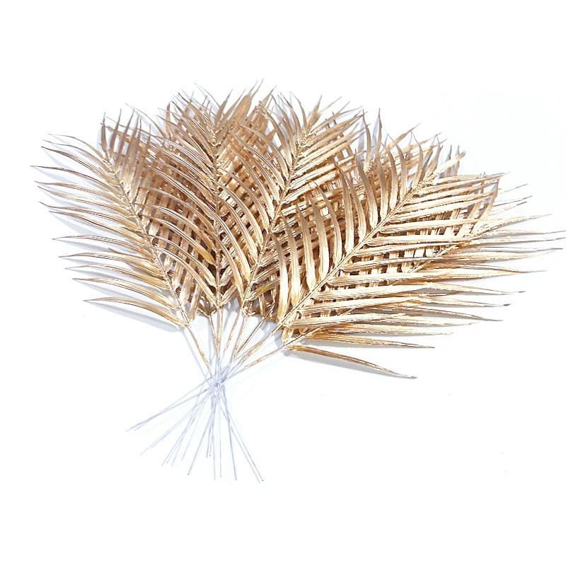 Wholesale Artificial Simulation Green Plant Palm Leaf Wedding Party Home Decoration Photography Prop Single Stem Areca Palm