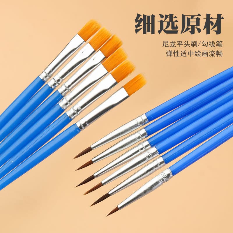 Weizhuang Factory Direct Digital Oil Painting Brushes Graffiti Coloring Paint Brushes Kindergarten Line Drawing Detail Pens for Kids
