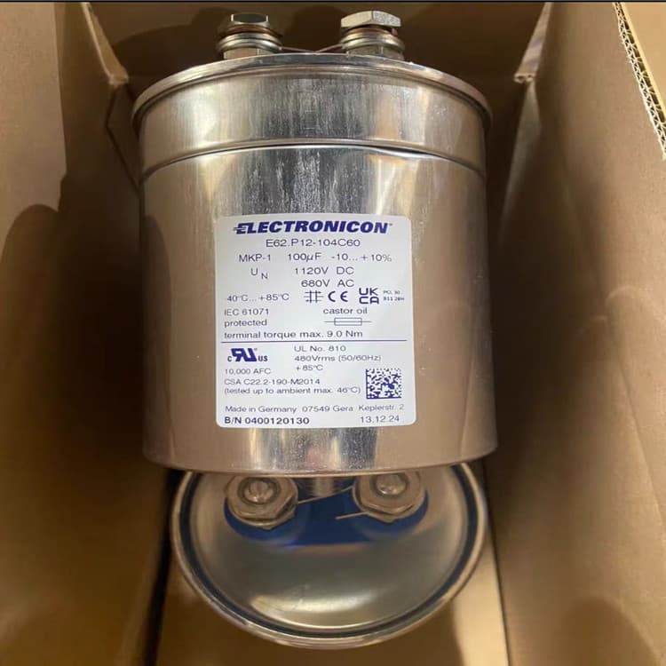 Original Box New E62.P12-104C60/J 100UF ELECTRONICON AC Filter Capacitor