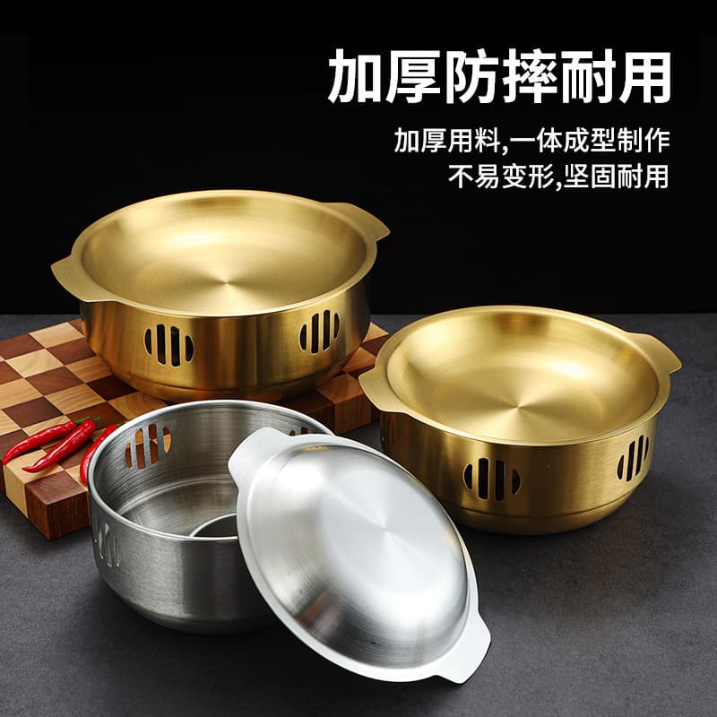 Commercial stainless steel insulated oven, double-ear dry boiler, alcohol stove, skewer barbecue oven, meat grill, charcoal grill.