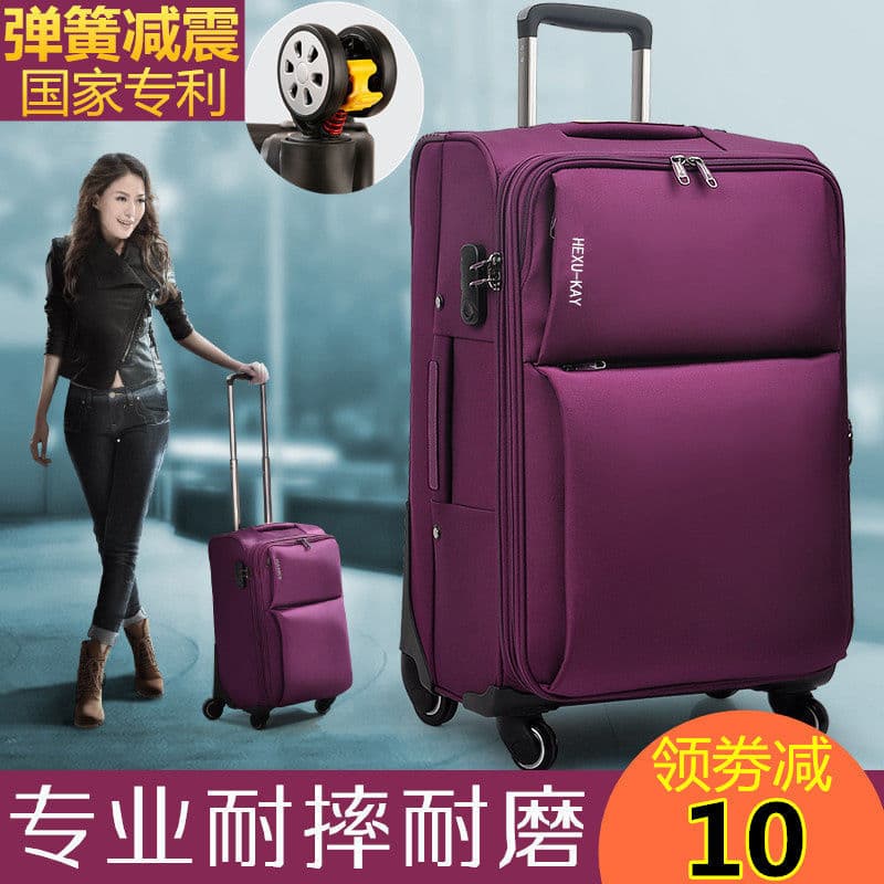 [Hot Sale] Oxford Cloth Luggage Suitcase for Men and Women, Universal Wheel Student Trolley Bag Canvas Case