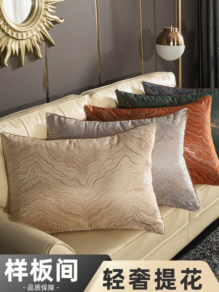 European Style Sofa Large Back Pillow Cover, Luxury High-End Throw Pillow Cushion for Living Room, Pillow Cover Only (Insert Not Included)
