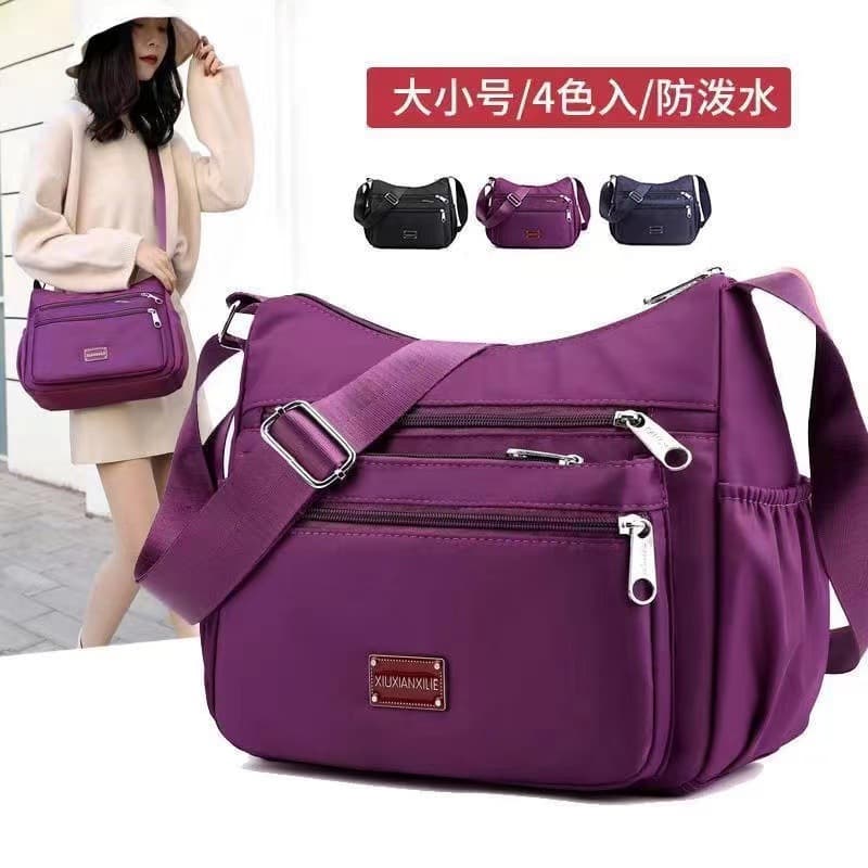 Bag crossbody bag for women, large capacity, simple and versatile, fashionable and casual shoulder bag, nylon multi-layered middle-aged and elderly mommy bag