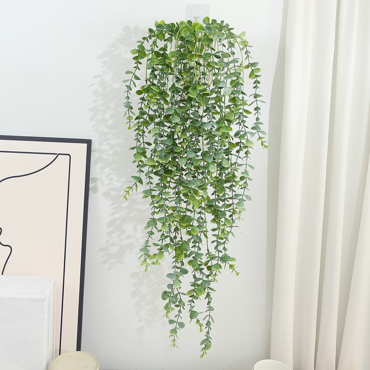 Amazon Artificial Hanging Plant Wall Hanging Mandala Eucalyptus Eucalyptus Leaf Vine Fake Potted Plant Indoor Outdoor