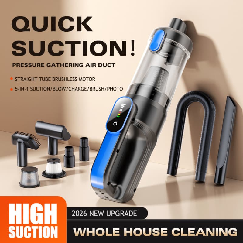 Export Car Vacuum Cleaner Cordless Handheld Mini Vacuum with Super Strong Suction for Car and Home Use