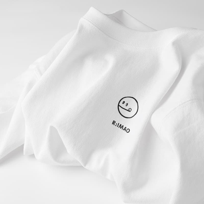 Heavy Xinjiang cotton white printed short-sleeved T-shirt summer women's loose loose men's and women's simple loose versatile tops trendy