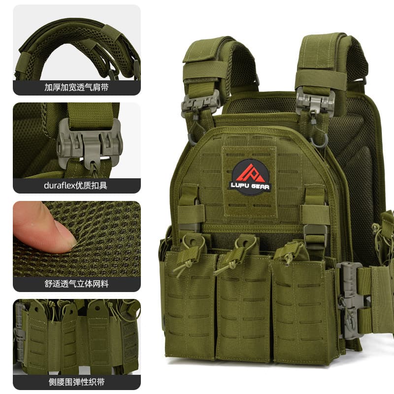 Cross-Border Outdoor Tactical Vest Quick-Release Adjustable Tactical Vest Special Duty Equipment Training Foreign Trade MOLLE