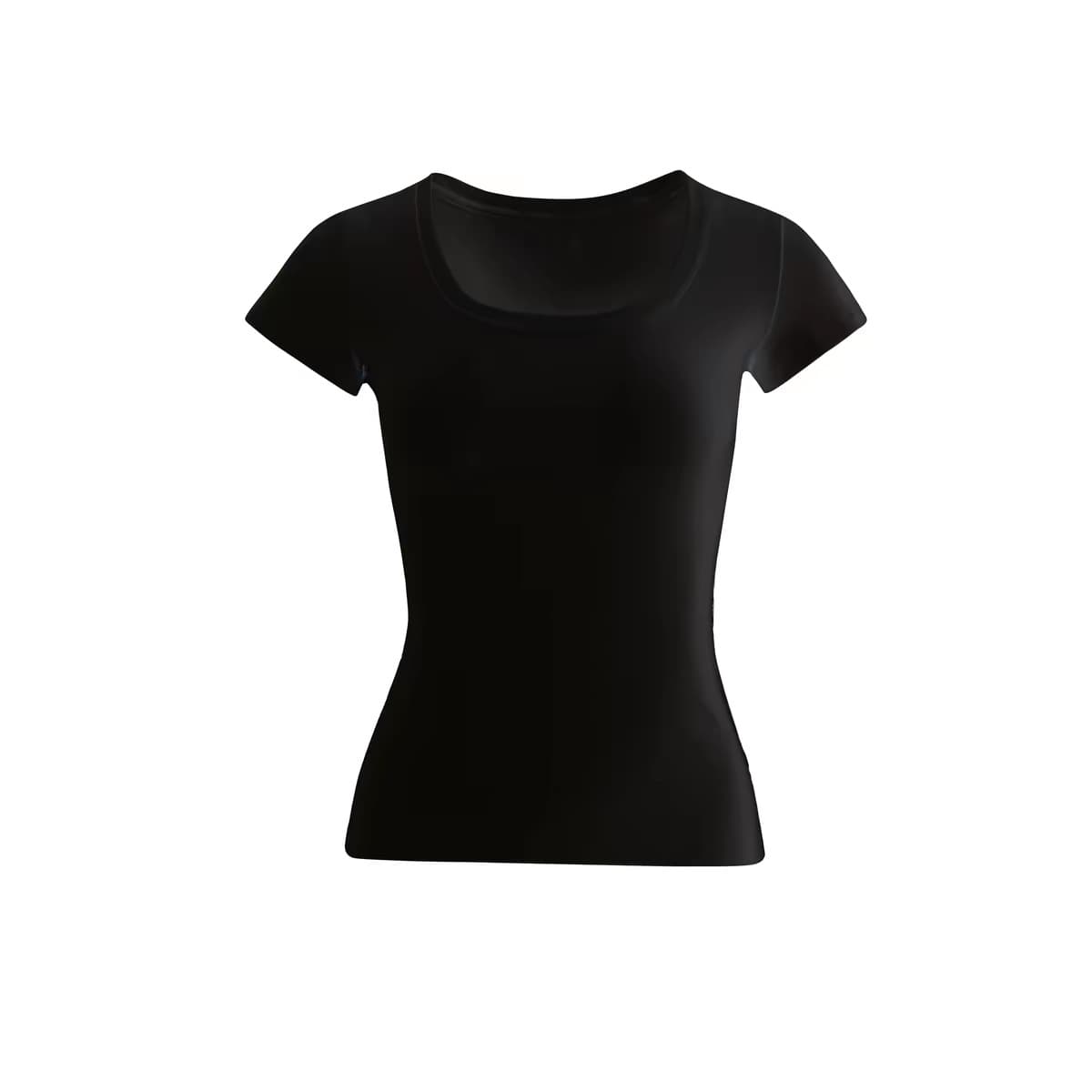 New Summer Export Style U-Neck Short-Sleeve Top for Women, Fitted Crop Top with Shoulder-Defining Design, Slimming, Southeast Asian Ins Style