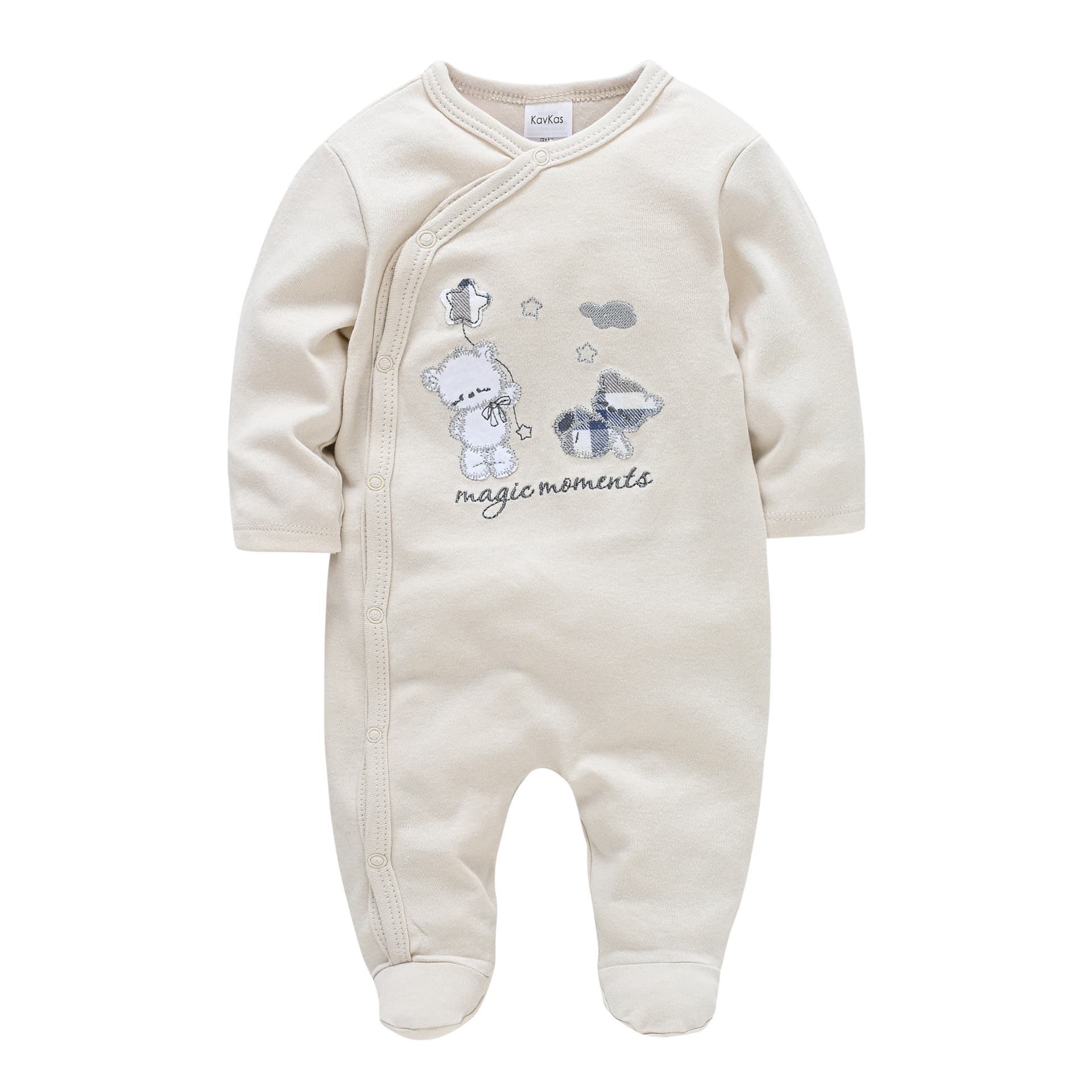Newborn Long-Sleeve Romper Baby Cotton Onesie Summer Thin Style Boys and Girls Baby Sleepwear