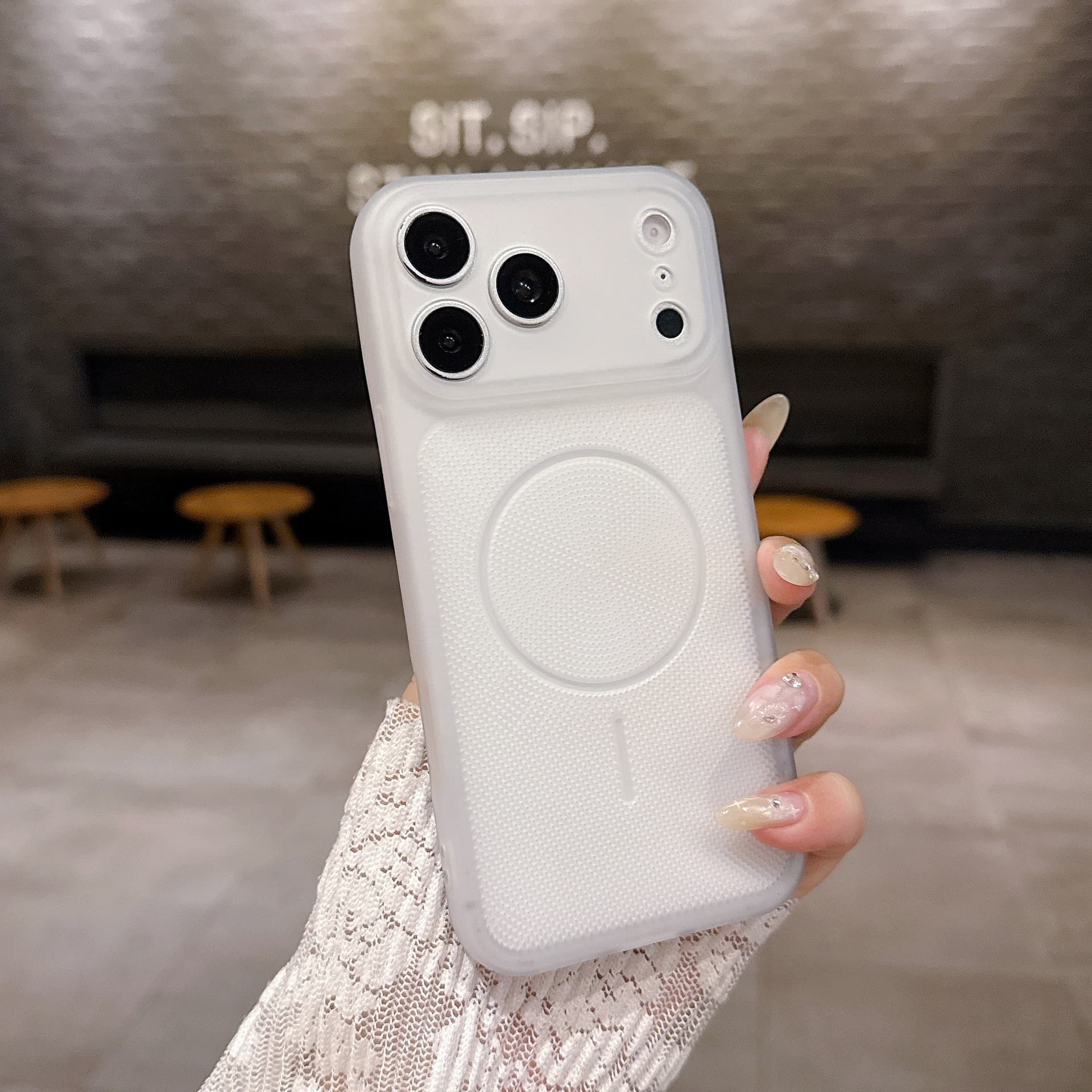 Heat Dissipation Breathable Non-Magnetic Phone Case for iPhone 17 Pro Max, Apple 16 Pro Max Precision Hole Large Window Soft Case