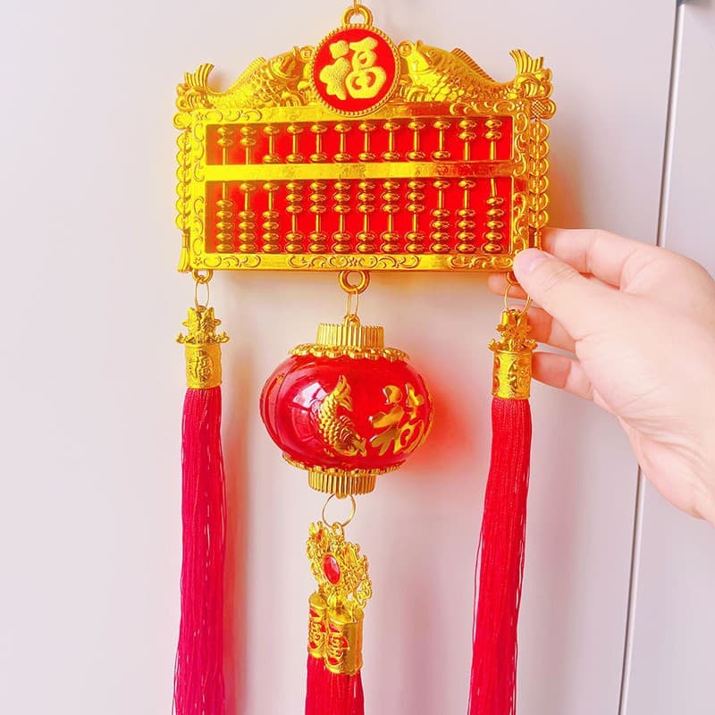 Normal delivery: gold abacus, gold bucket, dustpan, pendant, decorative supplies, household ornaments, abacus, festival supplies