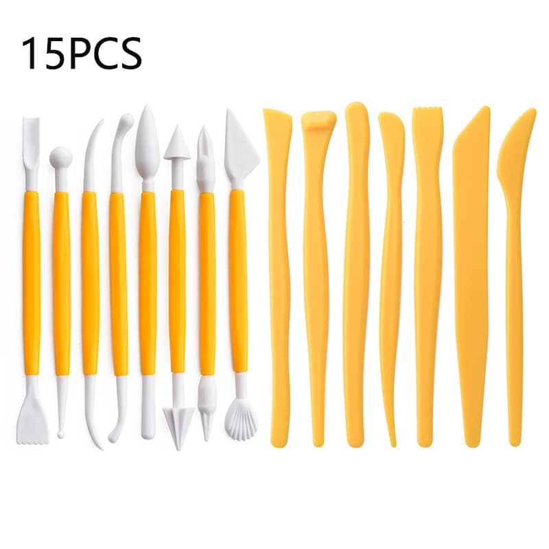Cross-border Ceramic Tool Set 15-Piece Stone Clay Carving Knife Soft Clay Children's Kindergarten Manual Teaching Materials