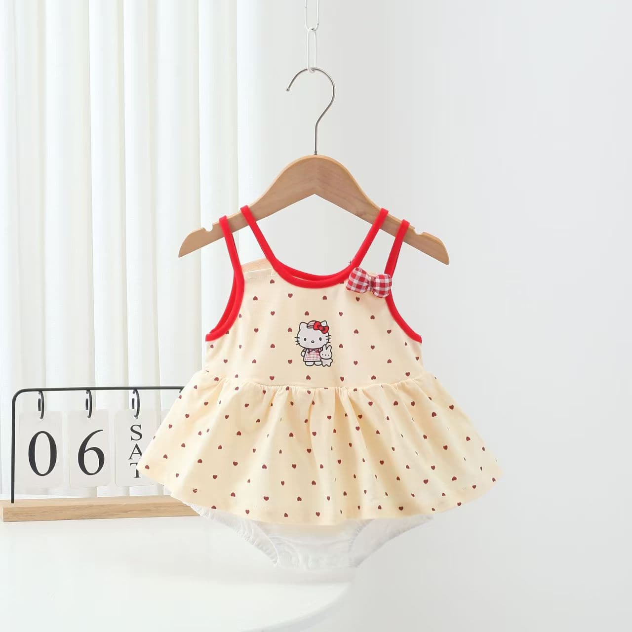 Baby girl's new summer vest and dress, Korean style cartoon cute print sleeveless suspender bag butt skirt crawl suit for girls