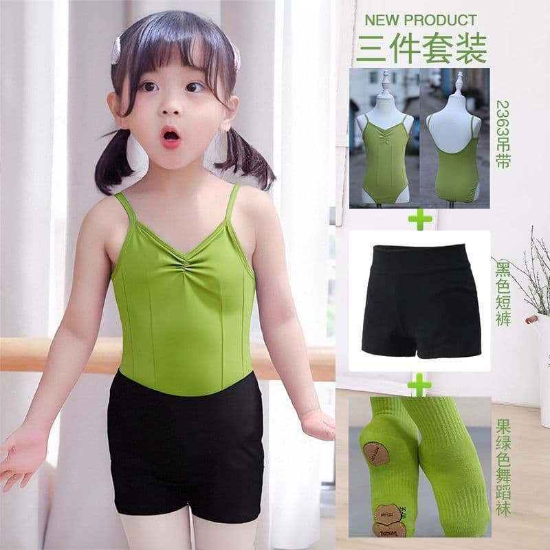 Children's dance clothing, girls' practice clothing, summer children's suspender tutu, Chinese dance body examination dance clothing
