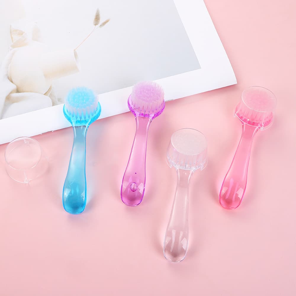 Round Head Nail Brush with Cover, Desktop Dust Brush for Nail Art Tools, Manicure Cleaning Dust Brush