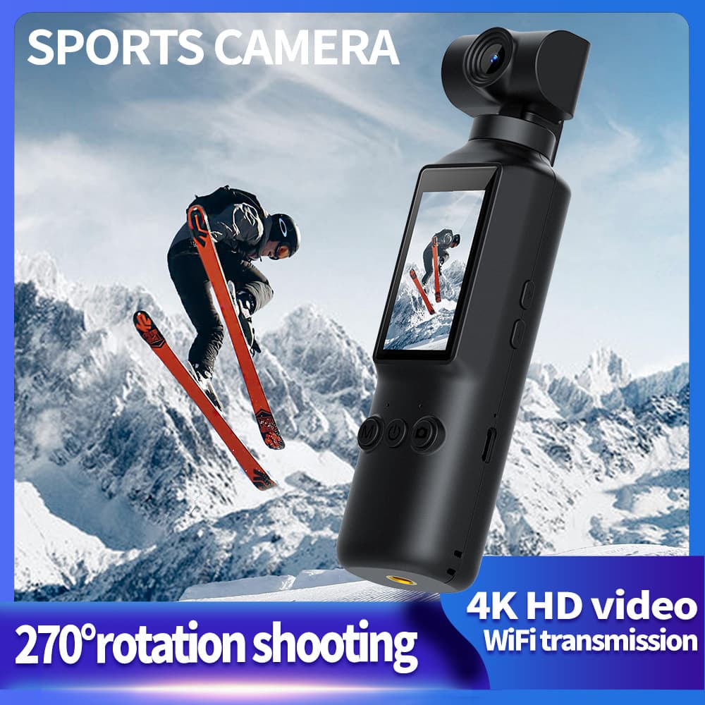 X8 Cross-border New 4K HD 1.99 IPS Large Screen Anti-shake Pocket Camera Mini Handheld Camera WIFI