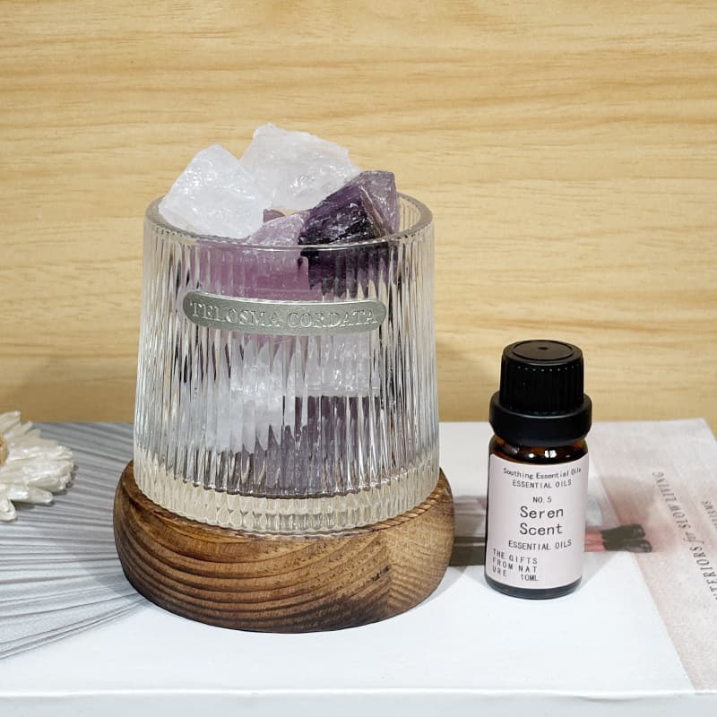 Fragrance Diffuser Stone Dew Moss Crystal Stone Aromatherapy Ornament for Home Bedroom Birthday Souvenir Flameless Candle