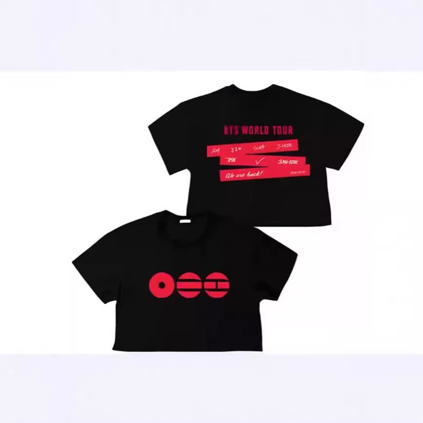 2026 New BTS Concert Merchandise Fan-Made Support T-Shirt Short Sleeve Tee Undershirt