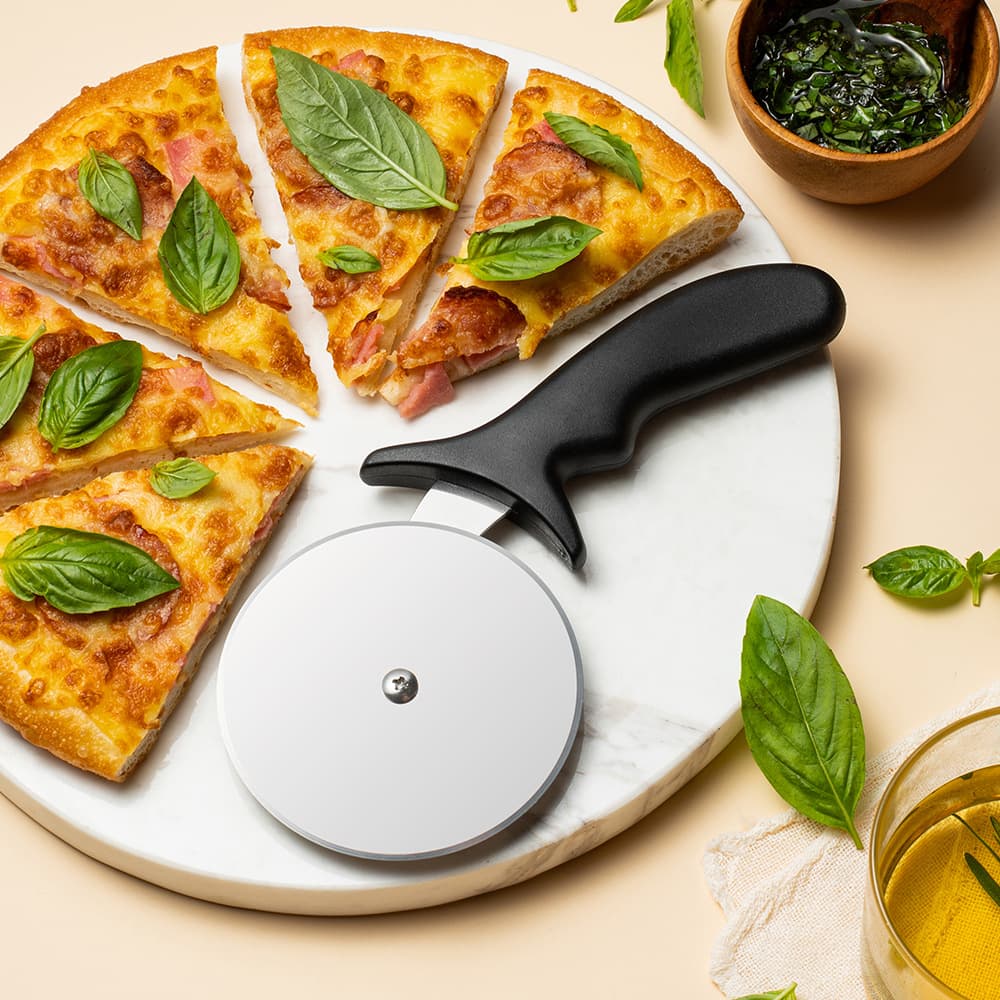 Stainless Steel Pizza Cutter Rolling Knife Pastry Dough Cutter Kitchen Home Pizza Wheel