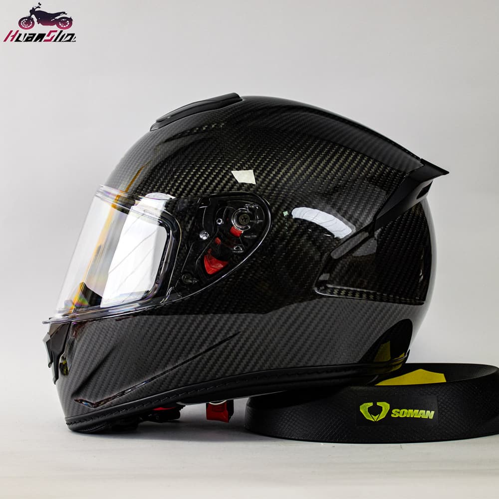 Carbon Fiber Motorcycle Helmet Full Face Men's Scooter Helmet 3C Certified Racing Helmet Cross-Border Supply