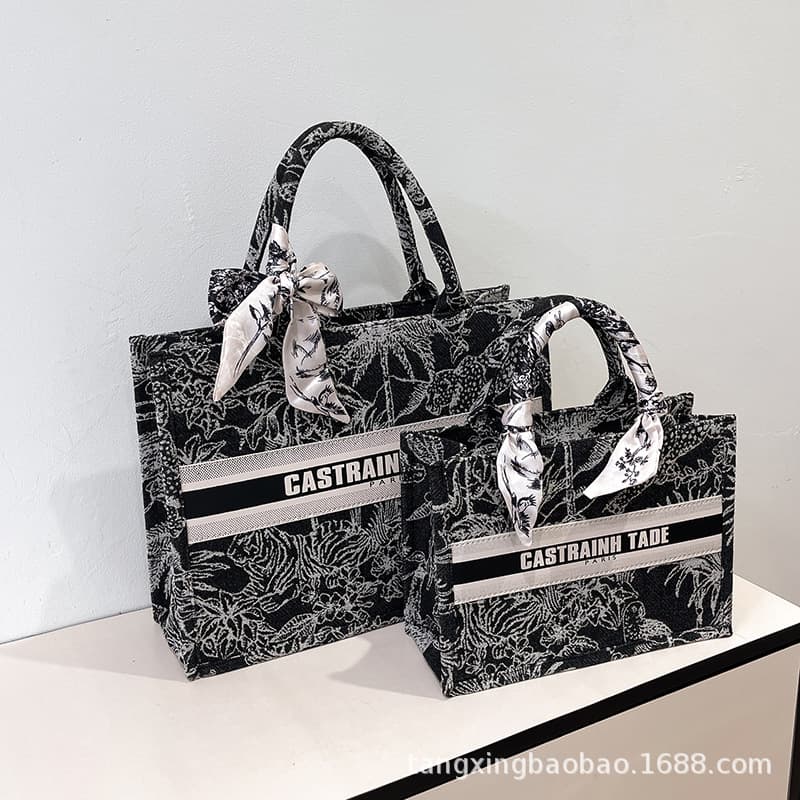 Wholesale Premium Hand-Embroidered Commuter Tote Bag for Women 2025 Fashion Korean Style Large Capacity Shoulder Bag
