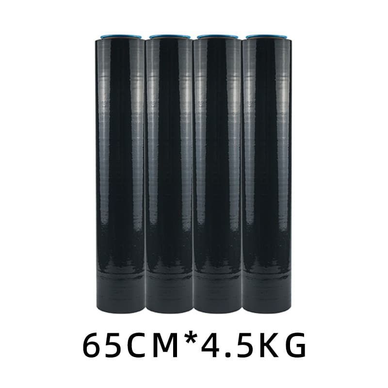 PE Black Stretch Wrap Film 50cm Moving Packing Film Self-Adhesive Plastic Film Black Shrink Wrap Packaging Film
