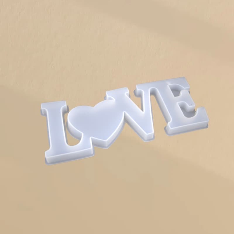 Sweet Letter Resin DIY Decoration Ornament Silicone Mold with English Word Love
