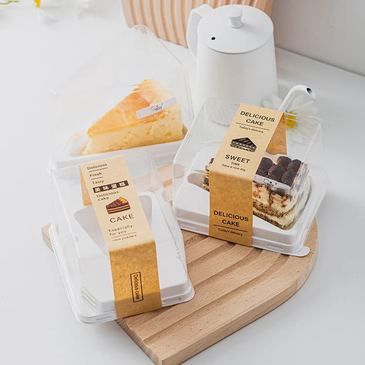 Triangular Mousse Transparent Cake Box Mille Crepe Slice Packaging Box Pastry Baking Cut Piece High-end Takeout Box