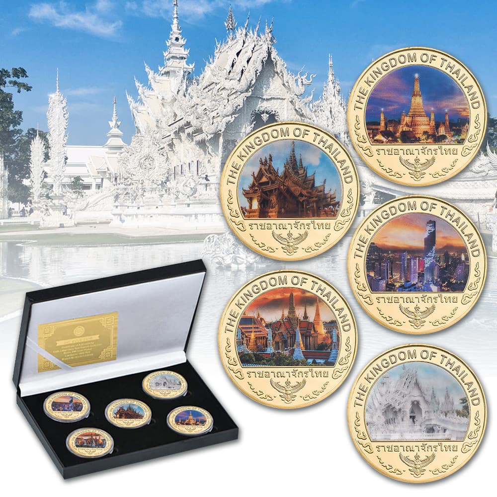 Thai architecture commemorative coins, metal craft commemorative medals, enthusiasts collect gift souvenirs